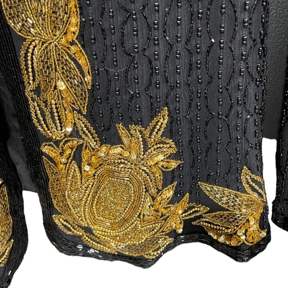 BEAUTIFUL VINTAGE “BALMAIN” STYLE HAND BEADED CARDIGAN - Picture 9 of 9